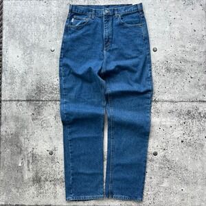 Y2K Carhartt B160 DST Jeans Mens 34x34 Blue Denim Relaxed Straight Workwear NOS